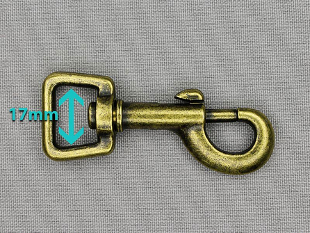 Musketon 17mm brons