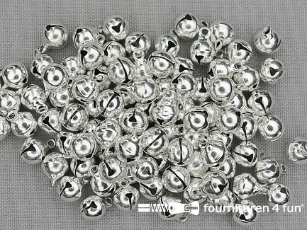 Belletjes 7mm - zilver - 100 stuks