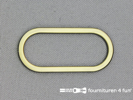 Ovale ring - Schuifpassant - 40mm - brons