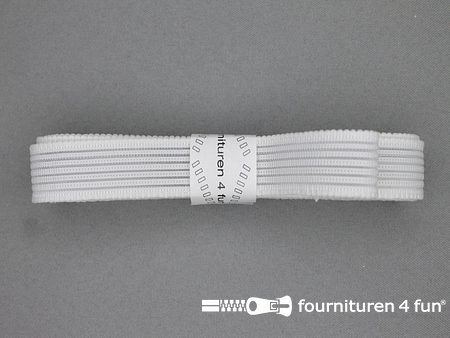 Rimpel elastiek - 19mm - wit
