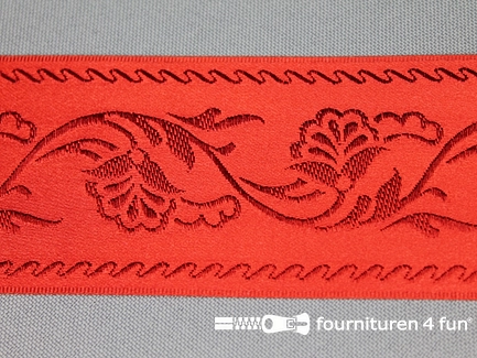 Floral lint 48mm rood