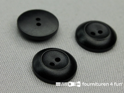 Kunststof design knoop - 18mm - zwart