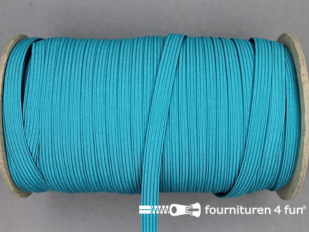 Rol 50 meter gekleurd elastiek - 6mm - licht aqua blauw