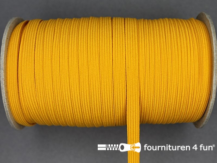 Rol 50 meter gekleurd elastiek - 6mm - donker geel