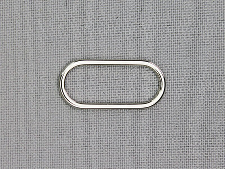 Ovale ring - Schuifpassant - 26mm - zilver