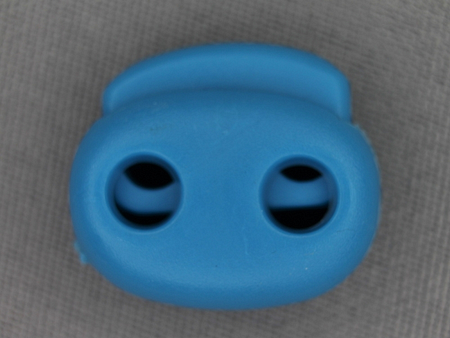 Koord stopper 21mm dubbel aqua blauw