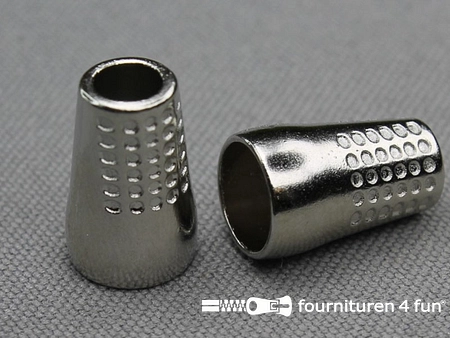 Koorduiteinde - metaal - 16mm - chroom