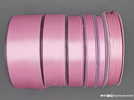 Rol 25 meter luxe satijn lint - dubbelzijdige kwaliteit - 38mm - licht roze