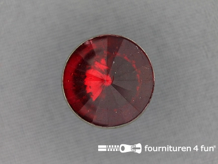 Strass knoop 16mm bordeaux rood