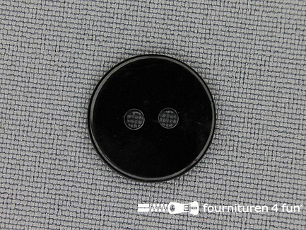 Parelmoer knoop 18mm zwart