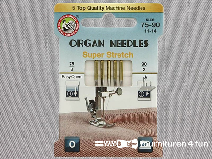 Organ Needles naaimachine naalden - Super stretch 75-90