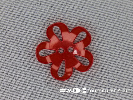 Bloemen knoop 20mm rood