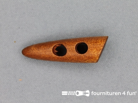 Houtje touwtje knoop 40mm camel hout