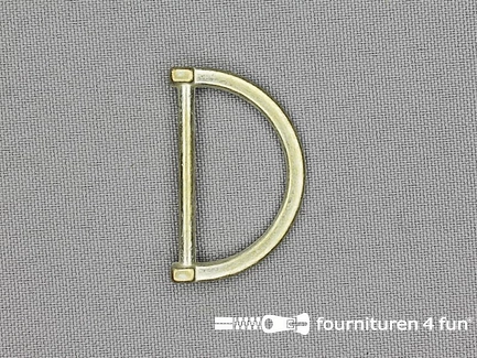 D-ring - 30mm - oud zilvermessing
