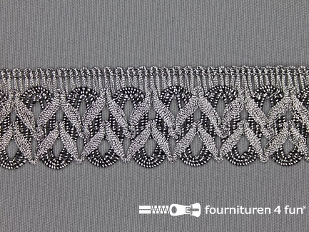 Kaart 25 meter zilver band 34mm antique zilver