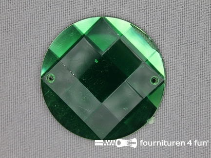 5 stuks Strass stenen rond 35mm gras groen