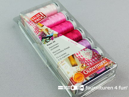 Gütermann machine borduurgarenset Rayon 40 - Col.4 Candy - 7x200 meter