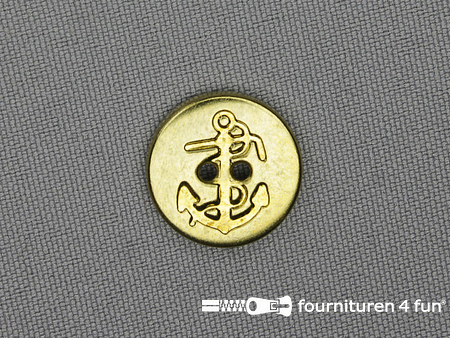 Gouden knoop 17mm anker - B-KEUZE