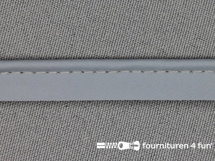 Skai paspelband - 10mm - licht grijs