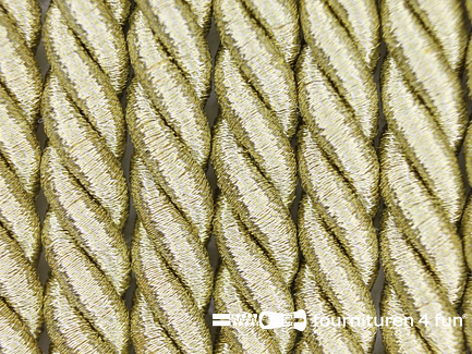 Rol 20 meter metallic koord 8mm mat goud