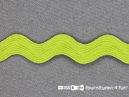 Zigzag band 15mm lime groen