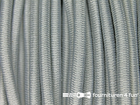 Elastisch koord ca. 3mm midden grijs