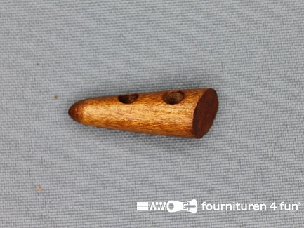 Houtje touwtje knoop 30mm camel hout