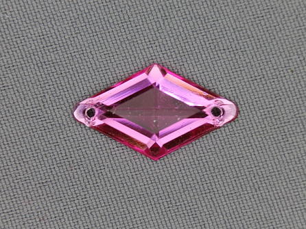 10 stuks Strass steen 14x25mm ruit fuchsia roze