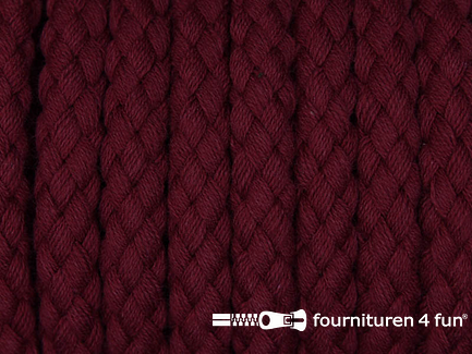 Katoenen koord grof 8mm bordeaux rood