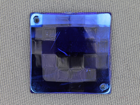 5 stuks Strass stenen vierkant 25mm kobalt blauw