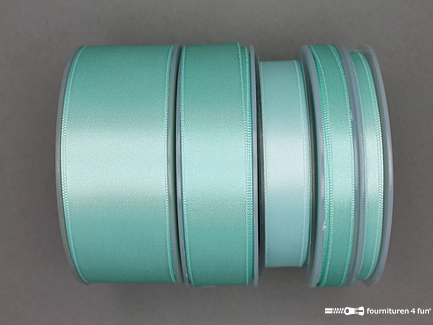 Rol 25 meter luxe satijn lint - dubbelzijdige kwaliteit - 38mm - mint groen