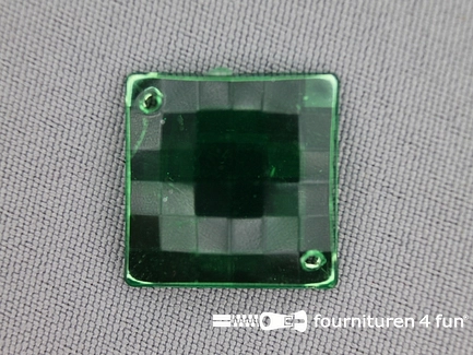 10 stuks Strass stenen vierkant 20mm gras groen
