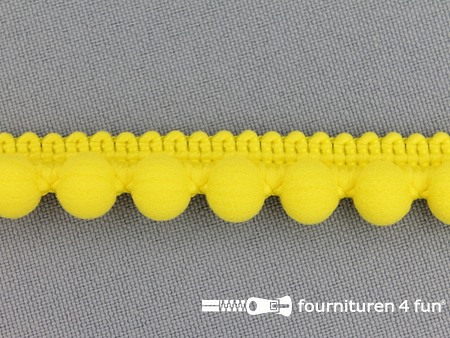 Bolletjesband 15mm fel geel