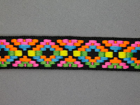 Indianenband 24mm multicolor neon