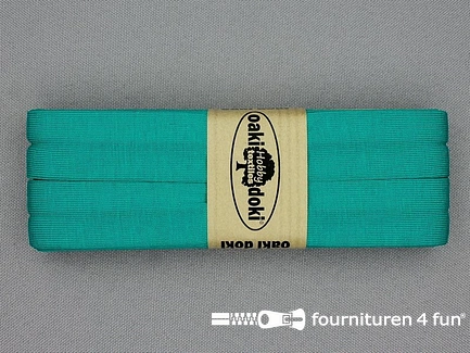 Oaki Doki Tricot biaisband - 20mm x 3 meter - turquoise blauw (123)