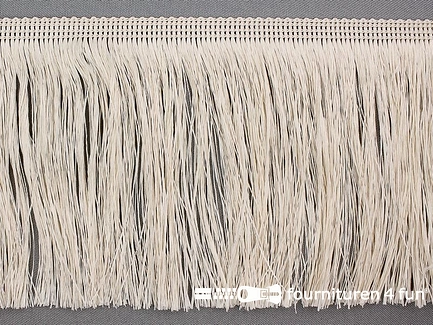 Kaart 25 meter viscose franje fijn - 110mm - zand