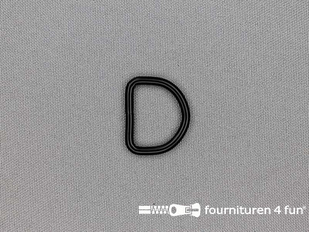Heavy duty D-ringen 20mm zwart rond