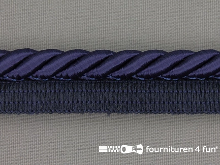 Gedraaid paspelband 20mm marine blauw