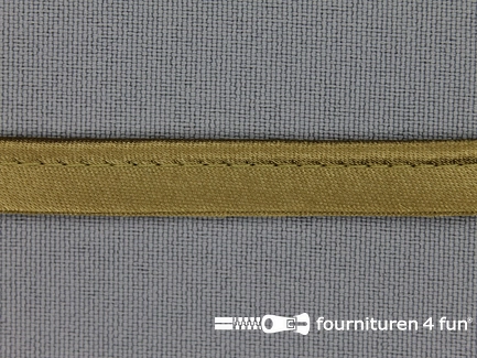 Satijnen paspelband 10mm khaki