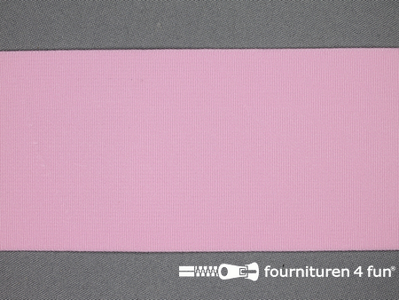 Gekleurd soepel elastiek 80mm roze