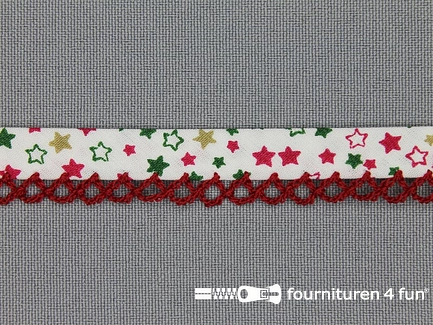 Deco biasband print 12mm kerst