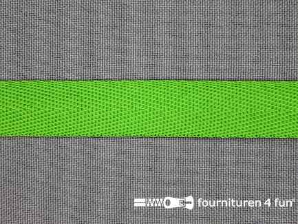 Kaart 50 meter nylon keperband - 14mm - lime groen