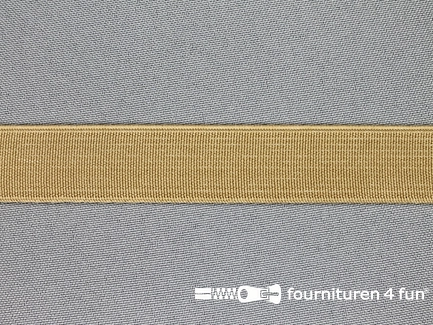 Gekleurd stevig elastiek - 20mm - beige
