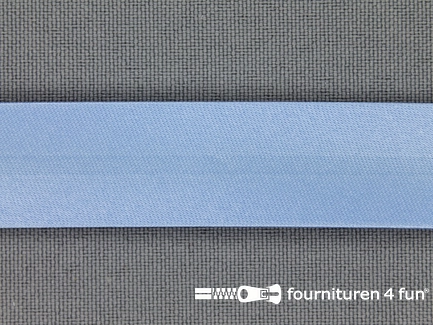 Satijnen biasband 18mm licht blauw