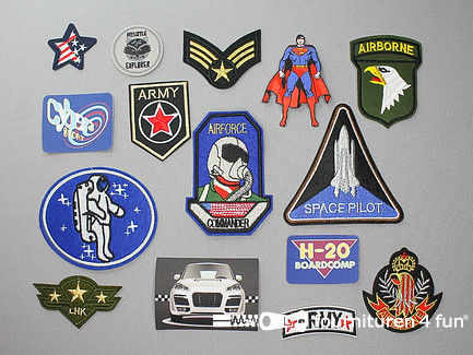 Collectie strijkapplicaties - 15 delige set - opstrijkbare patches