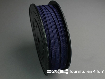 Rol 50 meter gekleurd soepel elastiek - 5mm - marine blauw