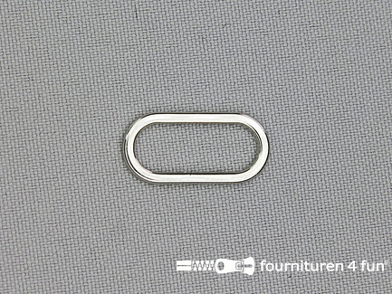 Ovale ring - Schuifpassant - 20mm - zilver 
