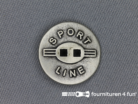 Zilveren knoop 23mm sport line