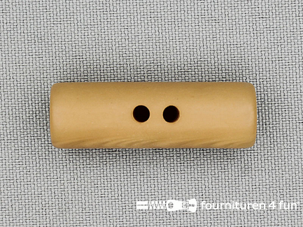 Houtje touwtje knoop 35mm kunststof beige