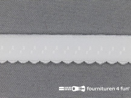 Luxe elastische biasband 12mm wit